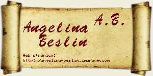 Angelina Bešlin vizit kartica